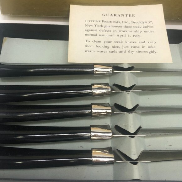 Vintage Regent Sheffield ~Stainless Steel Forever Sharp 5 Piece Knife Set In Box - Picture 4 of 8